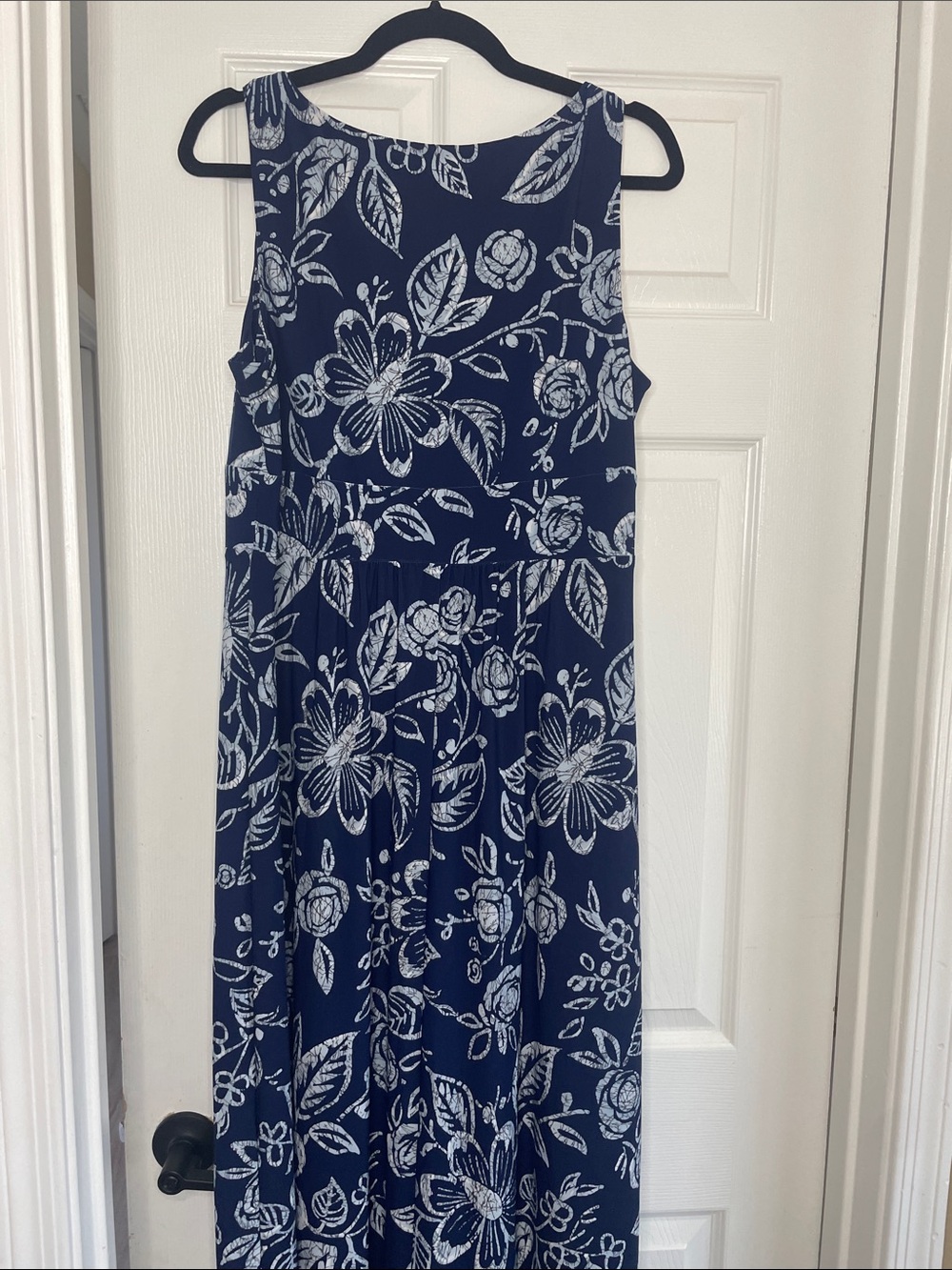 Chaps Navy and White Floral Maxi Dress - Picture 8 of 9